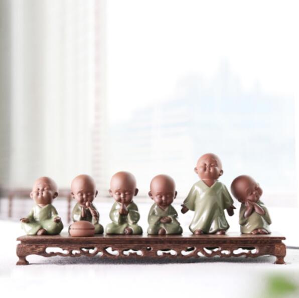 6 stijlen leuke 3D baby Boeddha Siliconen mallen 3D Boeddha zeep maken mold handgemaakte Boeddha standbeeld mal hars klei kaars mallen