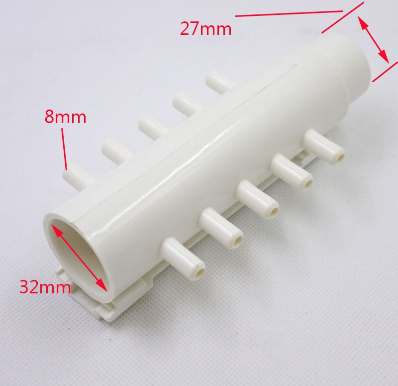 Bathtub 10 holes air distributor,Connection 8mm PVC air Manifold,32mm pipe interface,Plastic bathtub accessories