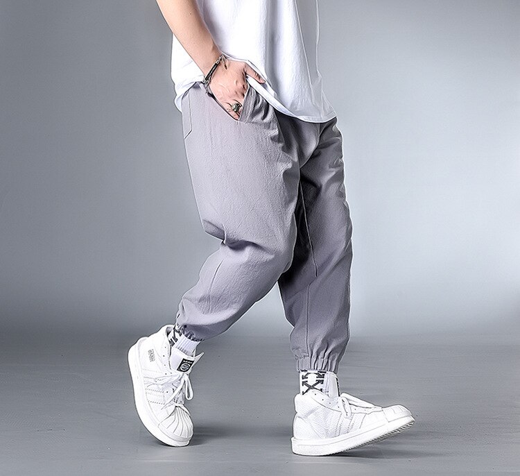 7XL 6XL XXXXL Men Casual Straight Japanese Cargo Pants Mens Loose Collage Wide Leg Pants Male Streetwear Trousers Buttoms: XXL / Gray