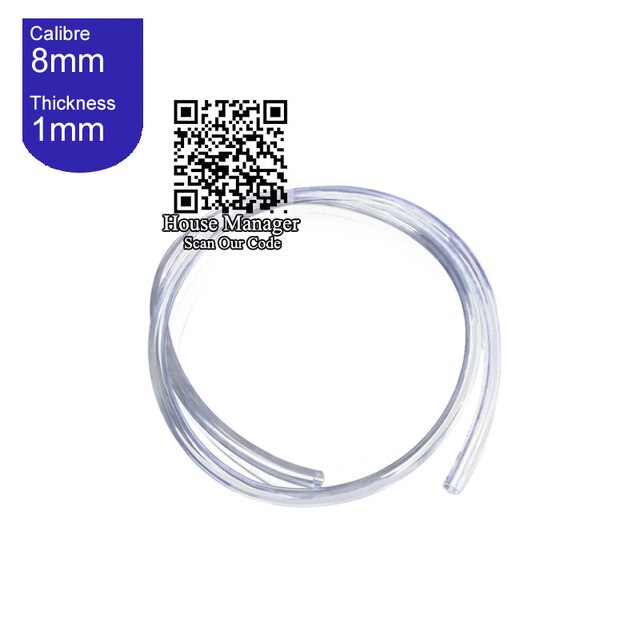 Aquarium Soft PVC Water Tube Pipe Hose for Water Pump Fountain pump, Inner Diameter8/12/14/16/20mm pipe to lift deliver water: Inner Calibre 8mm