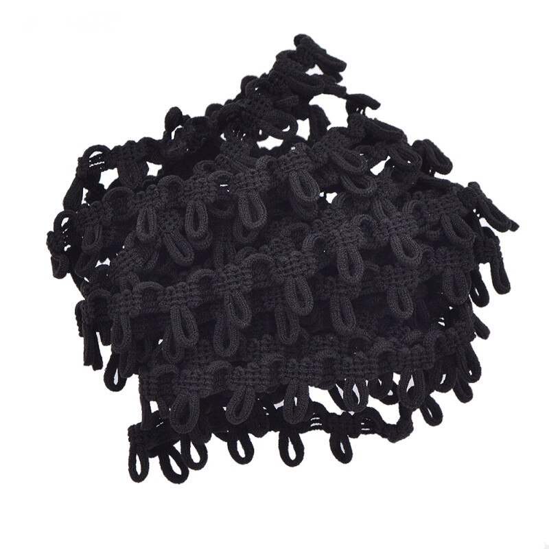 5 meter* elastiske knappeløkker trimmetape krageforlengere løkke dressmaking trim blondebånd