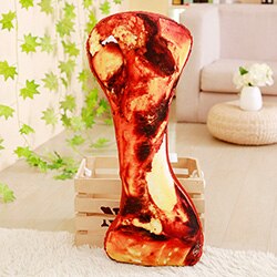 Barbecue cuit au four simulé en peluche jouet en peluche jardin Barbecue décor nourriture en peluche oreiller enfants saucisse calmar Saury jaune Croaker os jouet: Bone