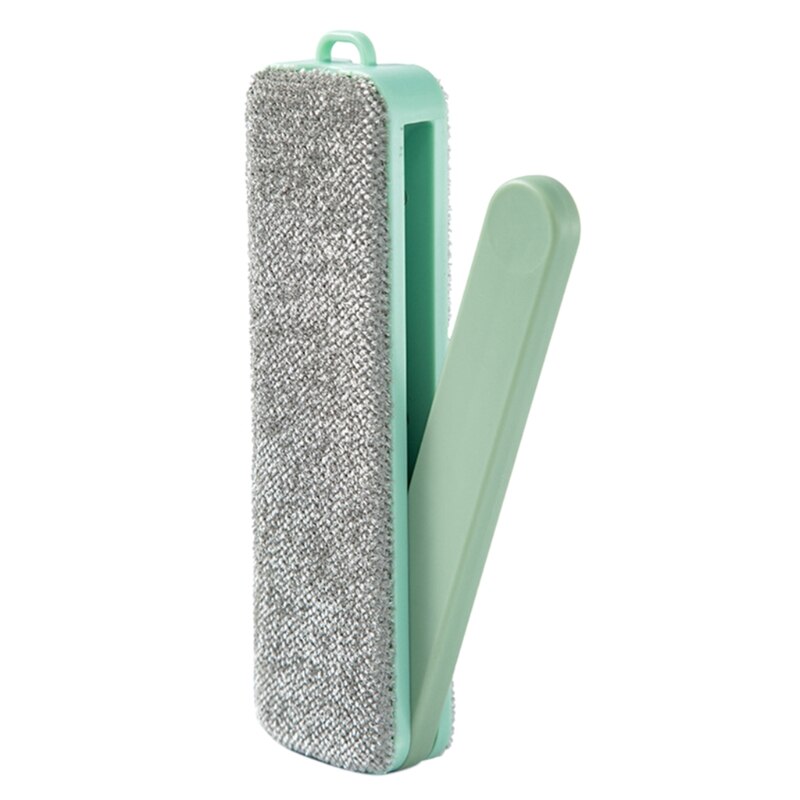 Dubbelzijdig Herbruikbare Cleaning Dush Borstel Opvouwbare Statische Pet Hair Remover Kleding Lint Removal Veegmachine: green