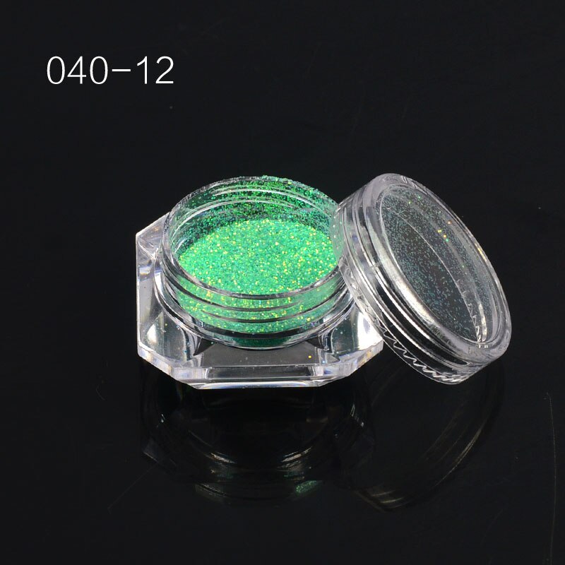 Olografica di Zucchero In Polvere glitter per unghie Polvere di Sabbia Estate Unghie artistiche Pigmento Manicure Capovolge La Decorazione 12 Colori Disponibili: 040-12