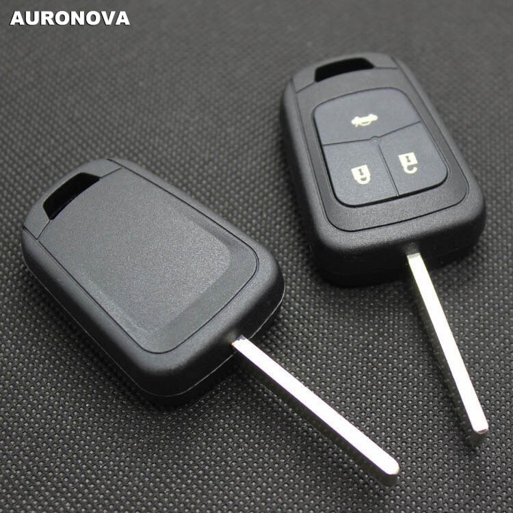Auronova Vervangen Originele Sleutel Shell Voor Chevrolet Aveo 3 Knoppen Afstandsbediening Autosleutel Geval