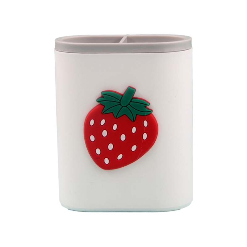 Large Capacity Study Desk Pencil Organizer Holder Makeup Tools Organizer Holder Remote Caddy Holder for Home Office Desk: Strawberry