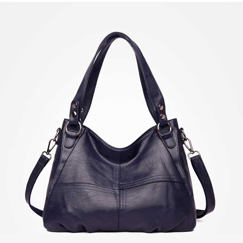 Amelie galanti bolsa feminina 2020 novo ventilador europeu e americano costura saco feminino simples grande bolsa crossbody saco: Azul