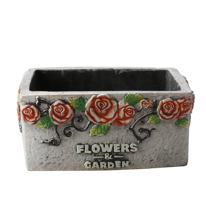 Rose Wijnstok Bloem Relief Europese Stijl Cement Pot Siliconen Mal Decoratieve Retro Industriële Handgemaakte Diy Mold Clay Craft Mold