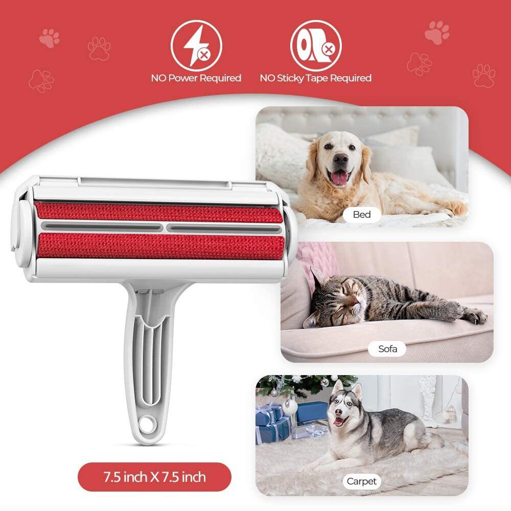 Pet Hair Remover Roller - Dog & Cat Fur Remover with Self-Cleaning Base-Efficient Animal Hair Removal Tool,Couch,Carpet,Car Seat