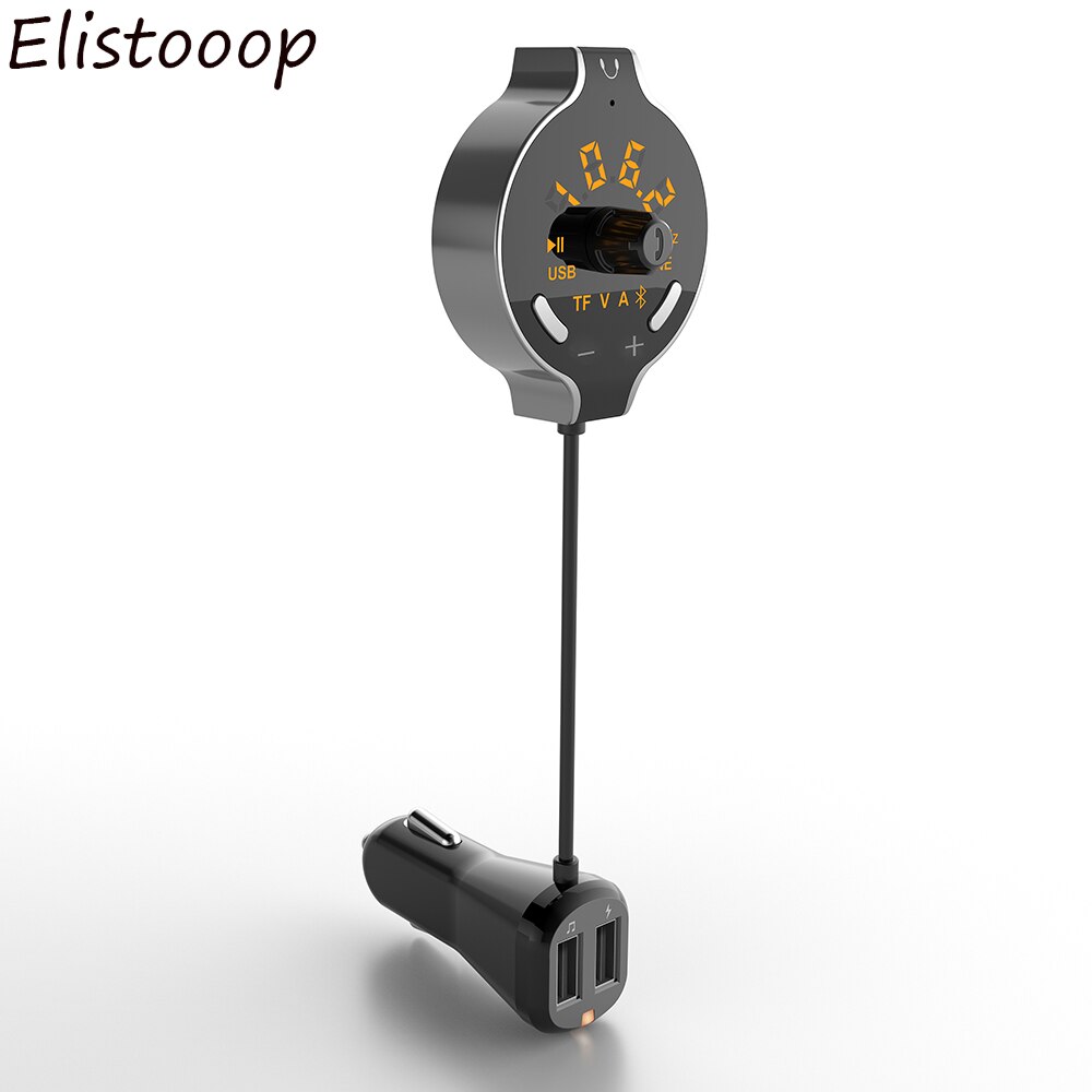 Transmisor Inalámbrico de FM con Bluetooth para coche, modulador de FM, Aux, llamada con manos libres, reproductor MP3, Radio A2DP, adaptador de música, tarjeta TF