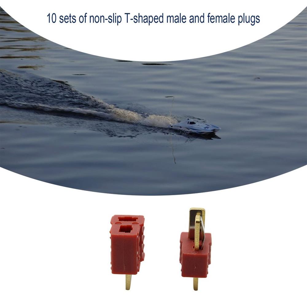10 par t plugg deans terminal koblingssett for rc lipo batteri helikopter hann/hun terminaler koblinger adapter
