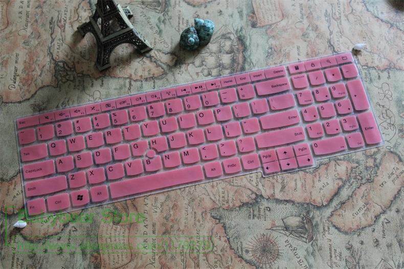 15 tommer silikone tastatur cover til lenovo thinkpad  e531 w540 t540 t550 e555 e560 e570 s531 w541 e540 e545 t540p e550 e530c: Lyserød