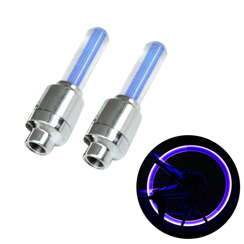 Luces LED para rueda de motocicleta, cubiertas de válvula de neumático para bicicleta de montaña, radios nocturnos, luz para neumáticos de Motor, Uds.