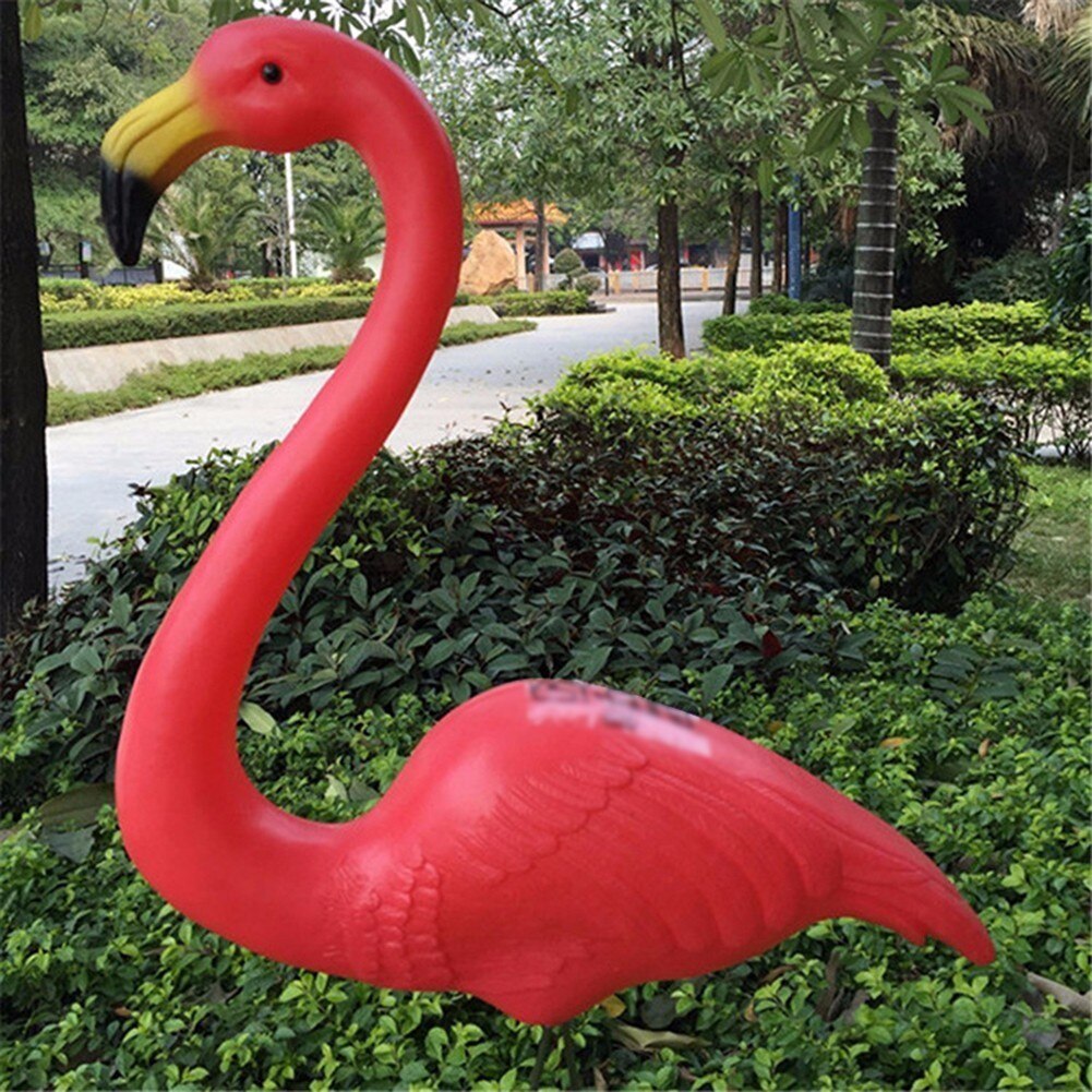 2Pcs Lifelike Artificial Red Flamingo Ornament Home Garden Lawn Decoration Christmas Party Balcony Decoration