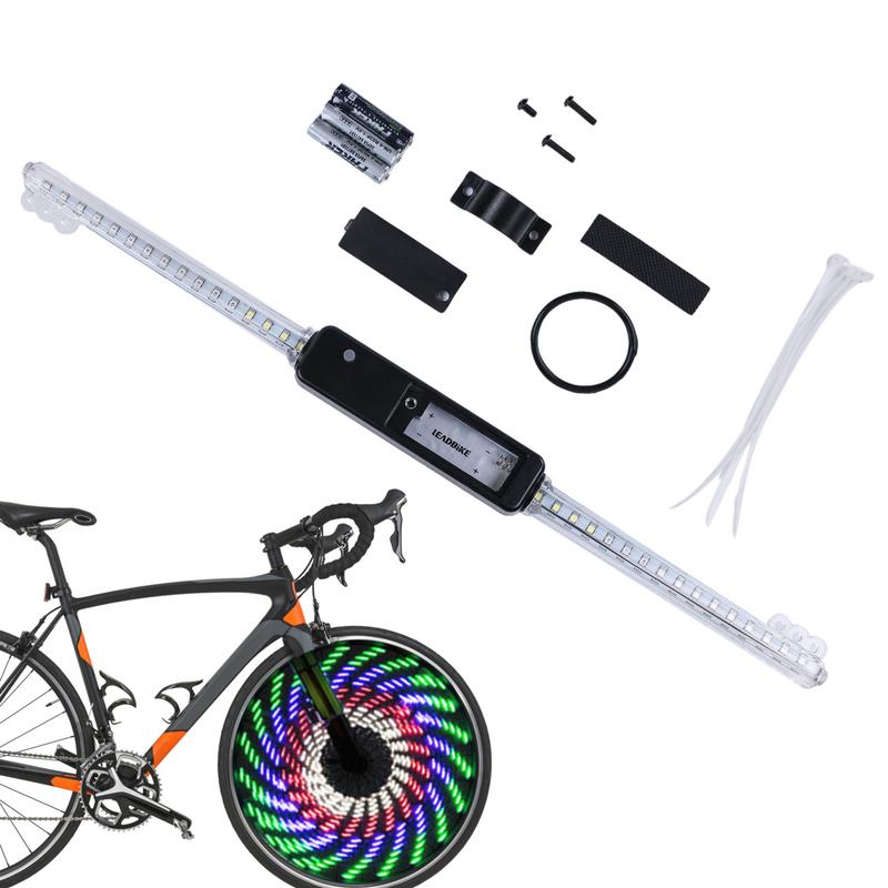 Luces de radios para bicicletas 64LED luces de rueda de bicicleta luz de neumático de bicicleta con 30 Uds cambios patrones luces de llanta de bicicleta