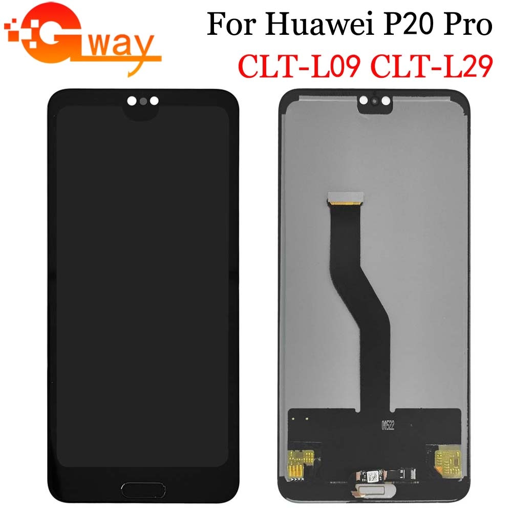 Display Voor Huawei P20 Pro Lcd Touch Screen Digitizer Vergadering Voor Huawei P20 Pro CLT-L09 CLT-L29 Lcd + Vingerafdruk