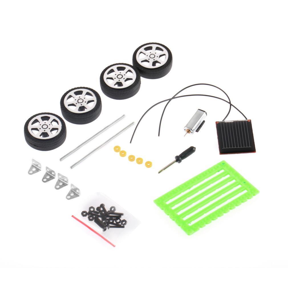 1 Pcs Mini Solar Speelgoed DIY Auto Kinderen Educatief Puzzel IQ Gadget Hobby Robot Groen