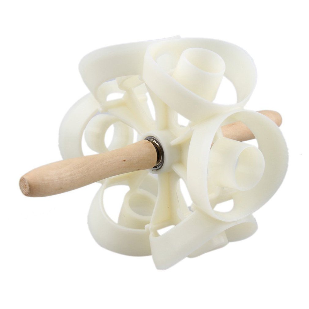 Handleiding Plastic 6-Cirkel Donut Cutter Donut Koekje Fondant Deeg Maker Houten Handvat Voor Bakkerij Gadgets