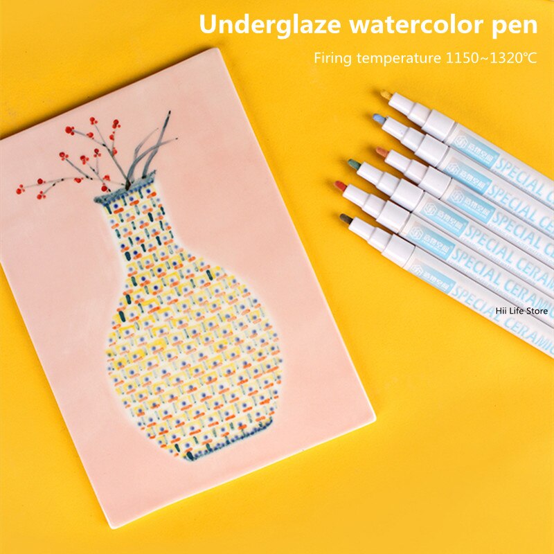 Pottery Art Underglaze Watercolor Pen Underglaze Pigment Pottery Art Painting DIY Glaze Pen Ceramic Coloring Tools