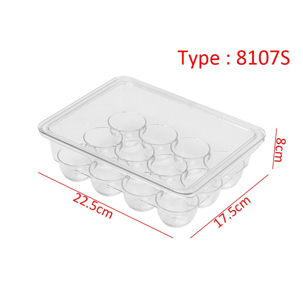 Plastikowy typ szuflady przezroczysta lodówka świeże pudełko taca na jajka mrożjeden pojemniki robić przechowywania pudełka robić przechowywania żywności akcesoria kuchenne: 8107S	391