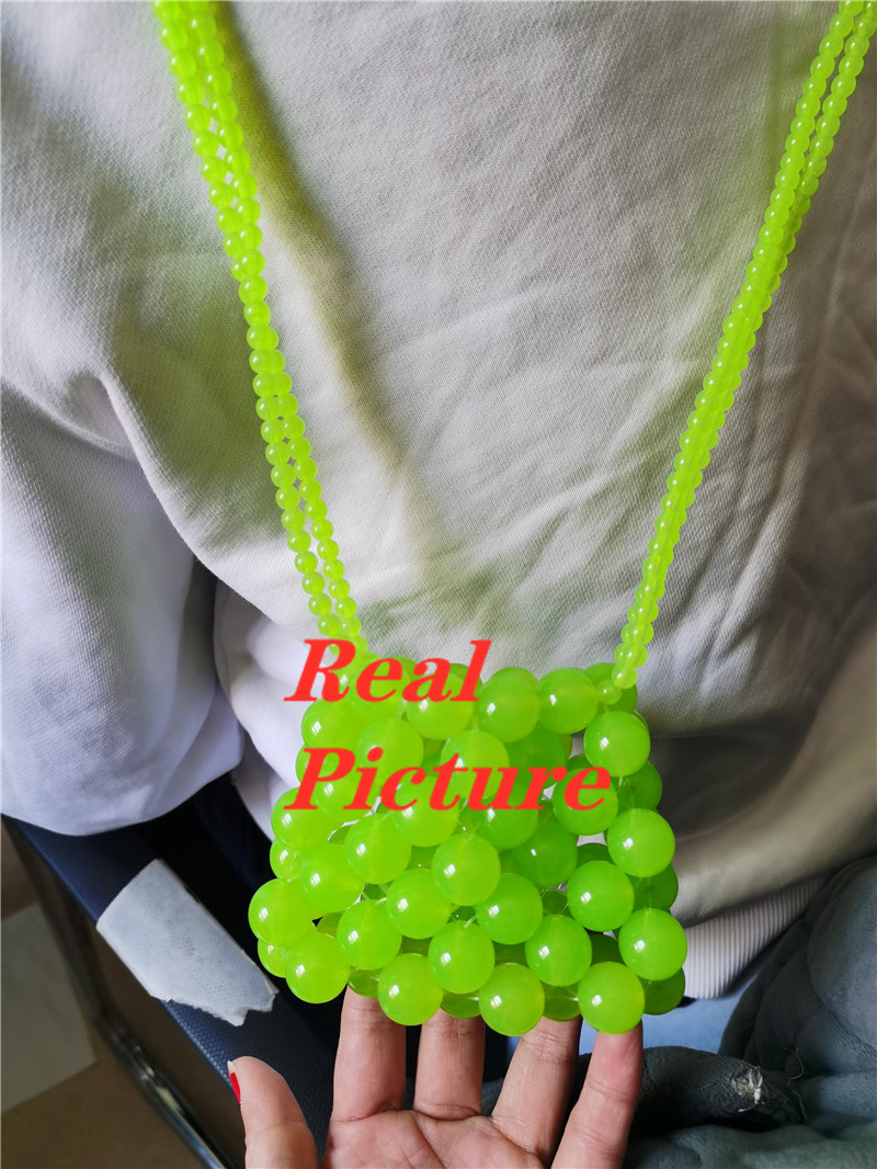 Signore Di Lusso del progettista Perline Fatti A Mano Sacchetti di Mini Sacchetto di Spalla Croce di Cristallo Della Ragazza Tessuto Sacchetto Del Messaggero di Alta Qualità Pera Borse