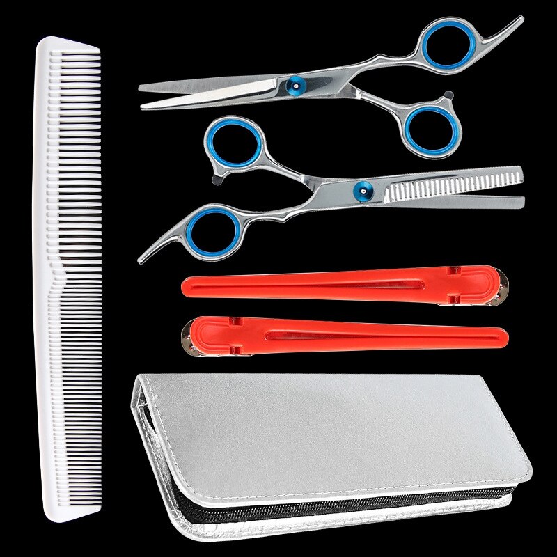 Hairdressing Shears Tools Kit/Stainless Steel Thinning & Flat Hair Cutting Scissors Hairdresser Haircut Barber Teet