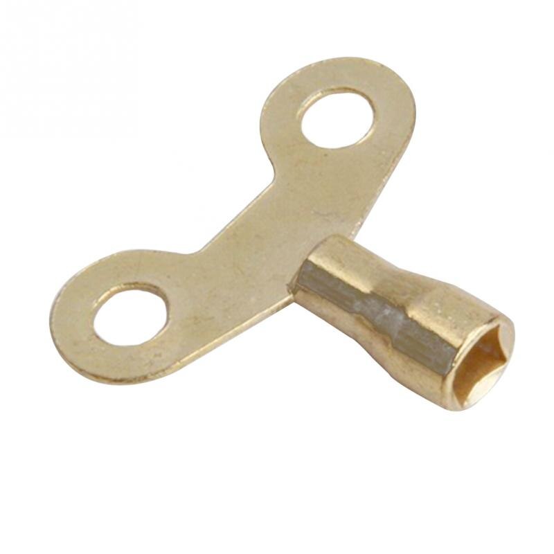 2PCS Square Socket Brass Radiator Keys Plumbing Bleeding Key Solid Water Tap For Air Plumbing Tool 6mm Hole core