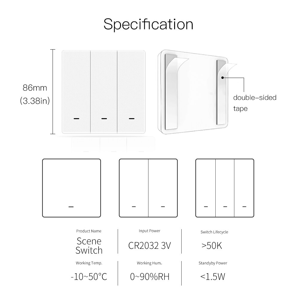 MOES Interrupteur Sans fil ZigBee RF433 Intelligent Alexa, Commutateur Relais Connecté Smart Life Tuya Contrôle à Distance [Fonctionne uniquement avec Tuya ZigBee Hub