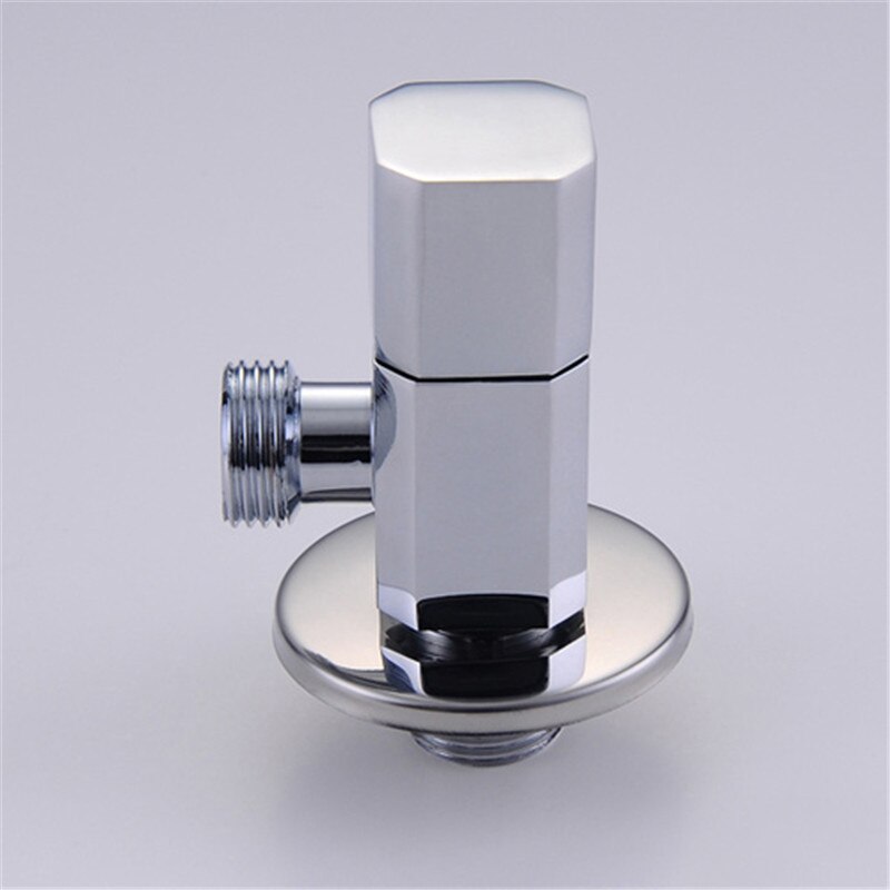 Liuyue Badkamer Water Valve Chrome Messing Hoek Valve Converter Standaard G1/2 Wc Hoekstopkraan Douchekop Connector Hardware