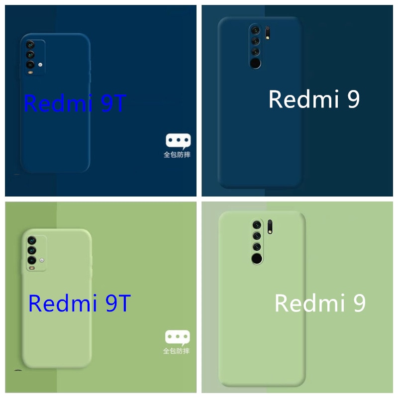 Silicone Cover For Xiaomi Redmi 9T Case Transparent 9 T Black Purple Blue Pink Green Yellow Funda Soft Case For Redmi 9T Cover