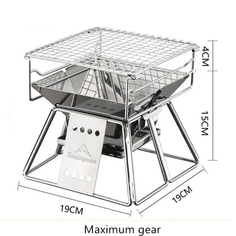 Portable Stainless Steel BBQ Grill Folding BBQ Grill Mini Pocket BBQ Grill Barbecue Accessories For Home Park Use barbecue gril