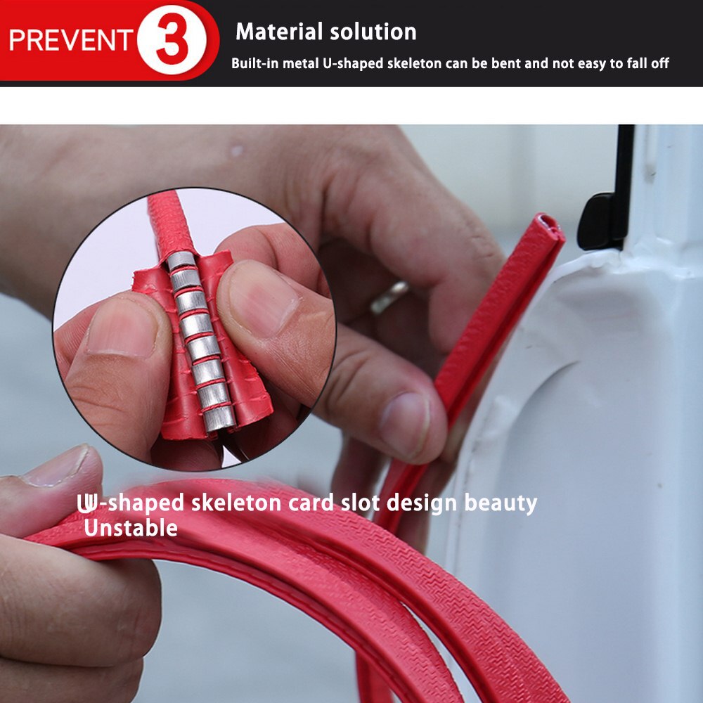 Tira de sellado de goma para coche 3/5/10/15M, accesorios para coche en forma de U, sellos de goma antiruido para automóviles, tiras de sellado a prueba de polvo, estilo de coche