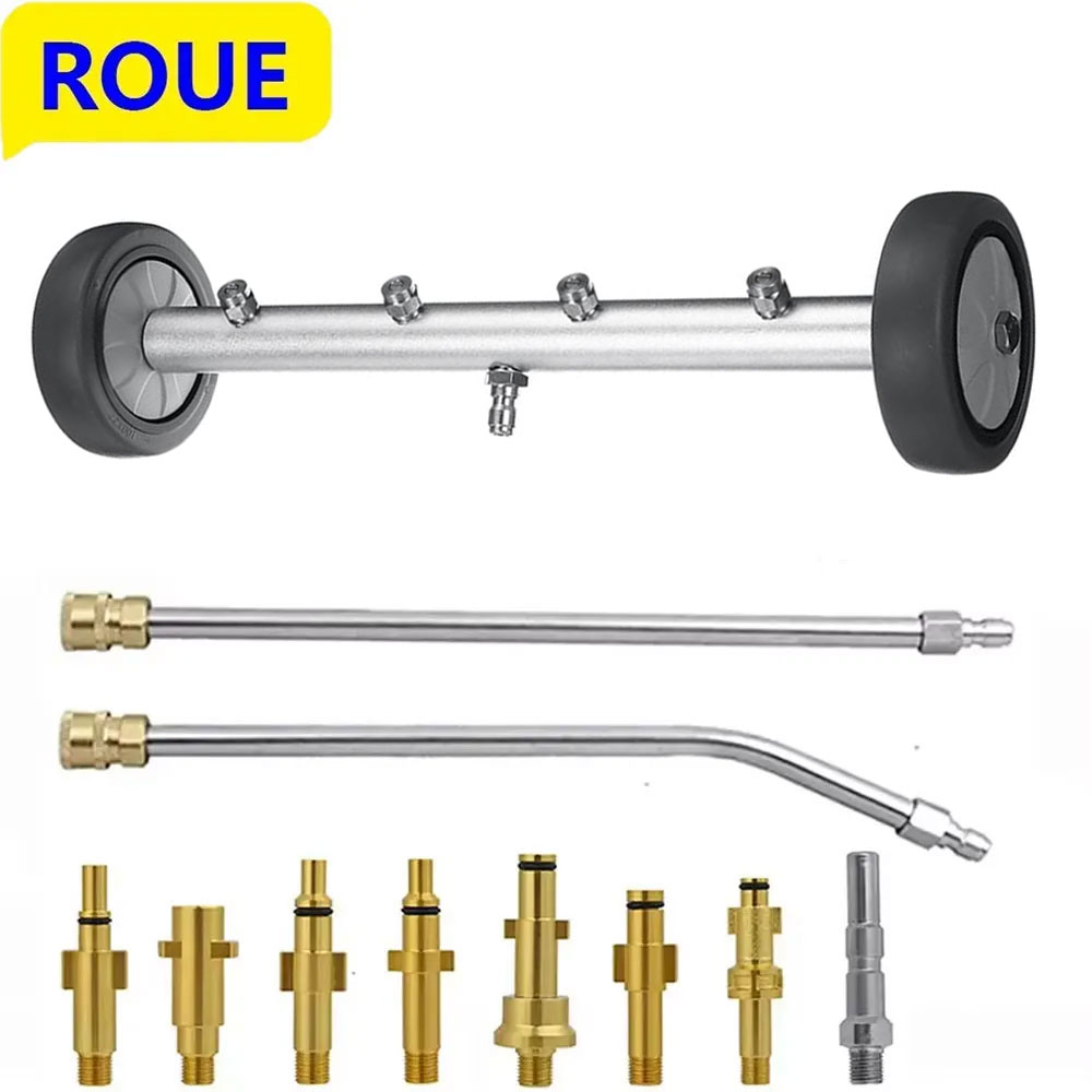 Limpiador de chasis, escoba de agua, lavado de Chasis de coche para Karcher/Parkside/Black Decker, lava la parte inferior de las boquillas de lavado del coche