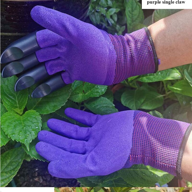 Guantes de jardinería protectores para plantar flores y plantas, impermeables, resistentes al desgaste, gruesos, para cepillar el suelo, transpirables