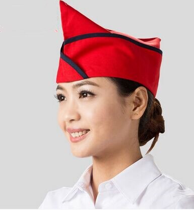 Korea chef hat white chinese chef hat chef cook hat chef uniform hat: red pei blue