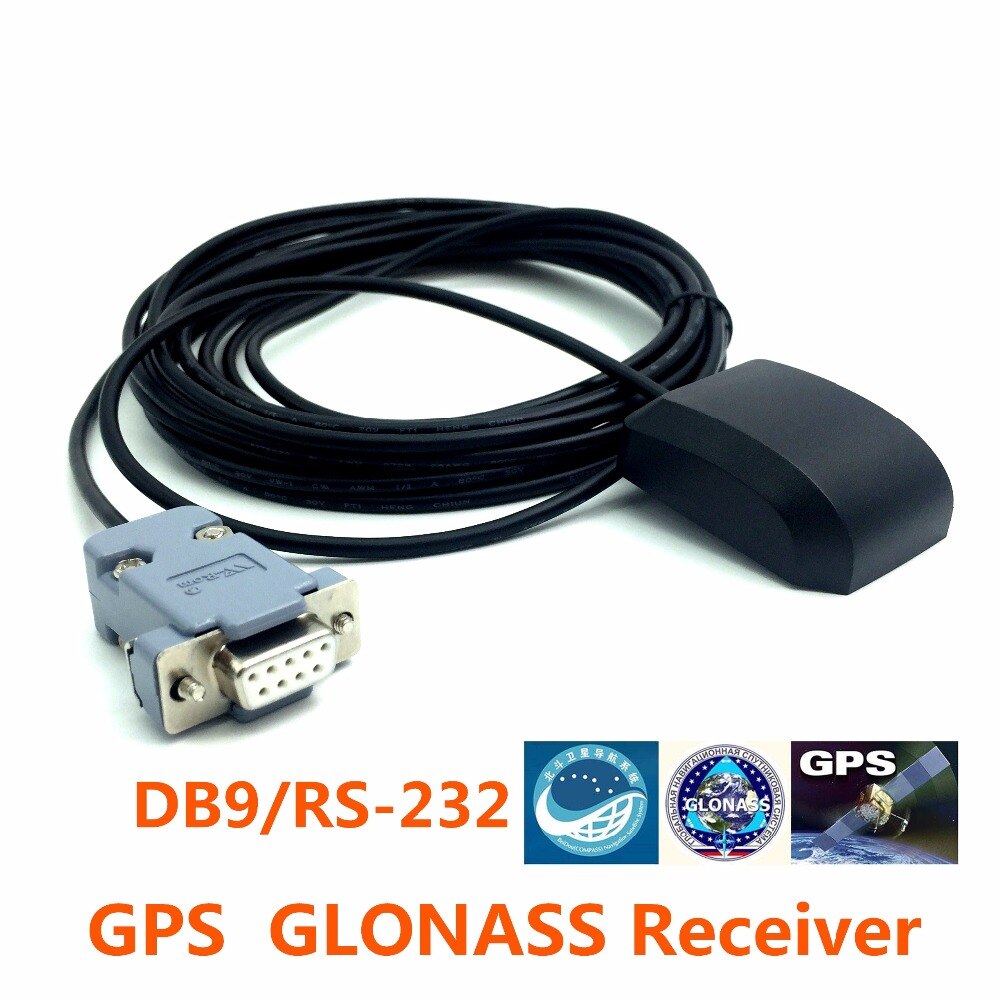 5V rs232 DB9 RS-232 GPS GLONASS Receiver Dual GNSS Receiver Antenna GNSS Chip Module