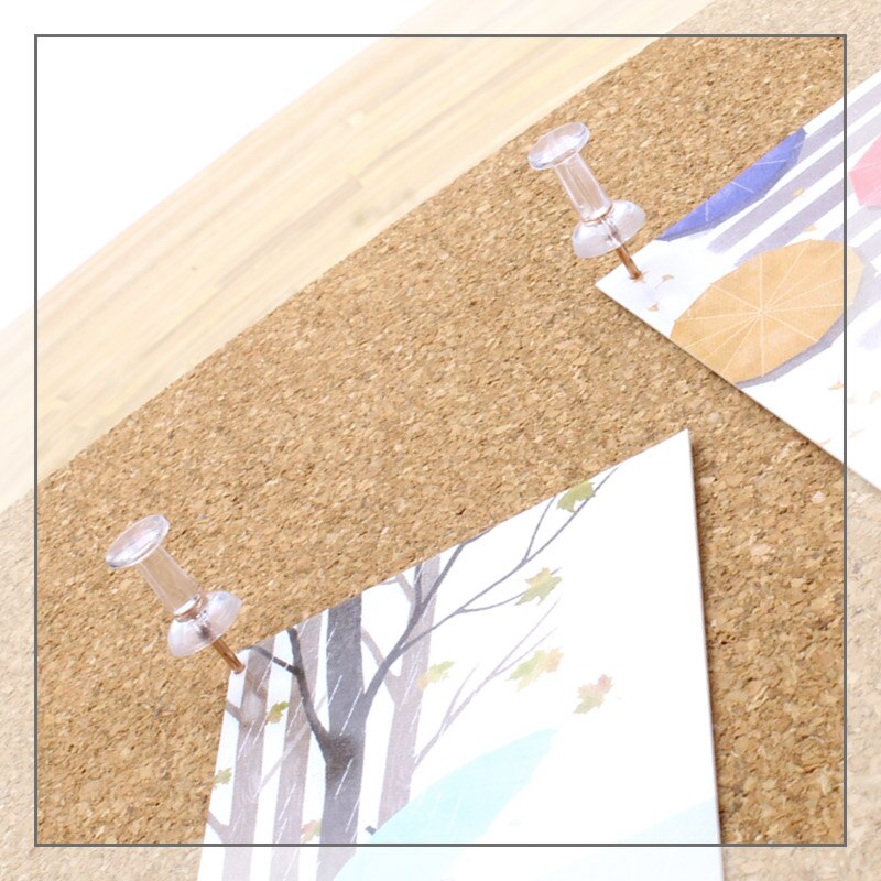 100pcs Plastic Clear Push Pins Transparent Decorative Thumbtacks Thumb Tacks Drawing Pin Cork Board Pins Stationery Supplies