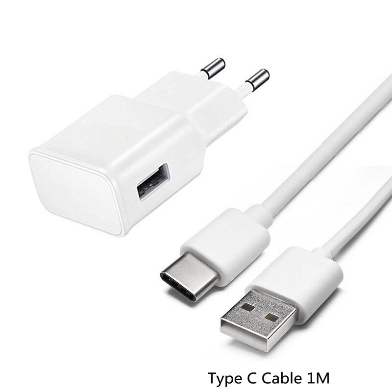 Für Samsung Galaxy S10 S10E Schnelle Ladegerät Stecker Quick Charge Telefon Ladegerät Für Samsung S10 S8 S9 Plus Hinweis 8 9 typ C Daten Kabel: Plug and Cable White