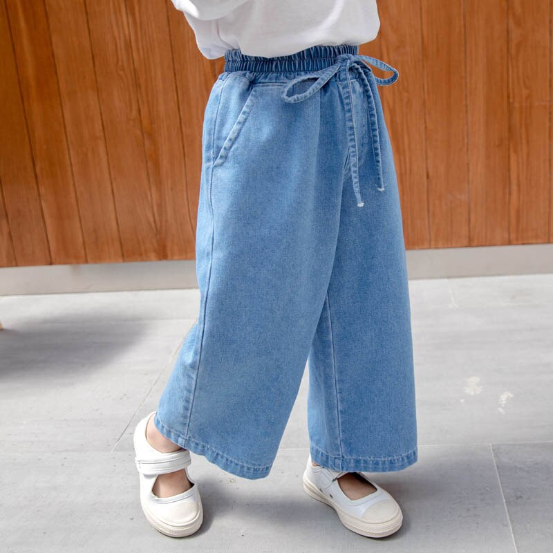 Baby Jeans Wijde Pijpen Broek Jeans Baby Effen Kleur Jeans Baby Girl Lente Herfst Meisjes Kleding: 2T