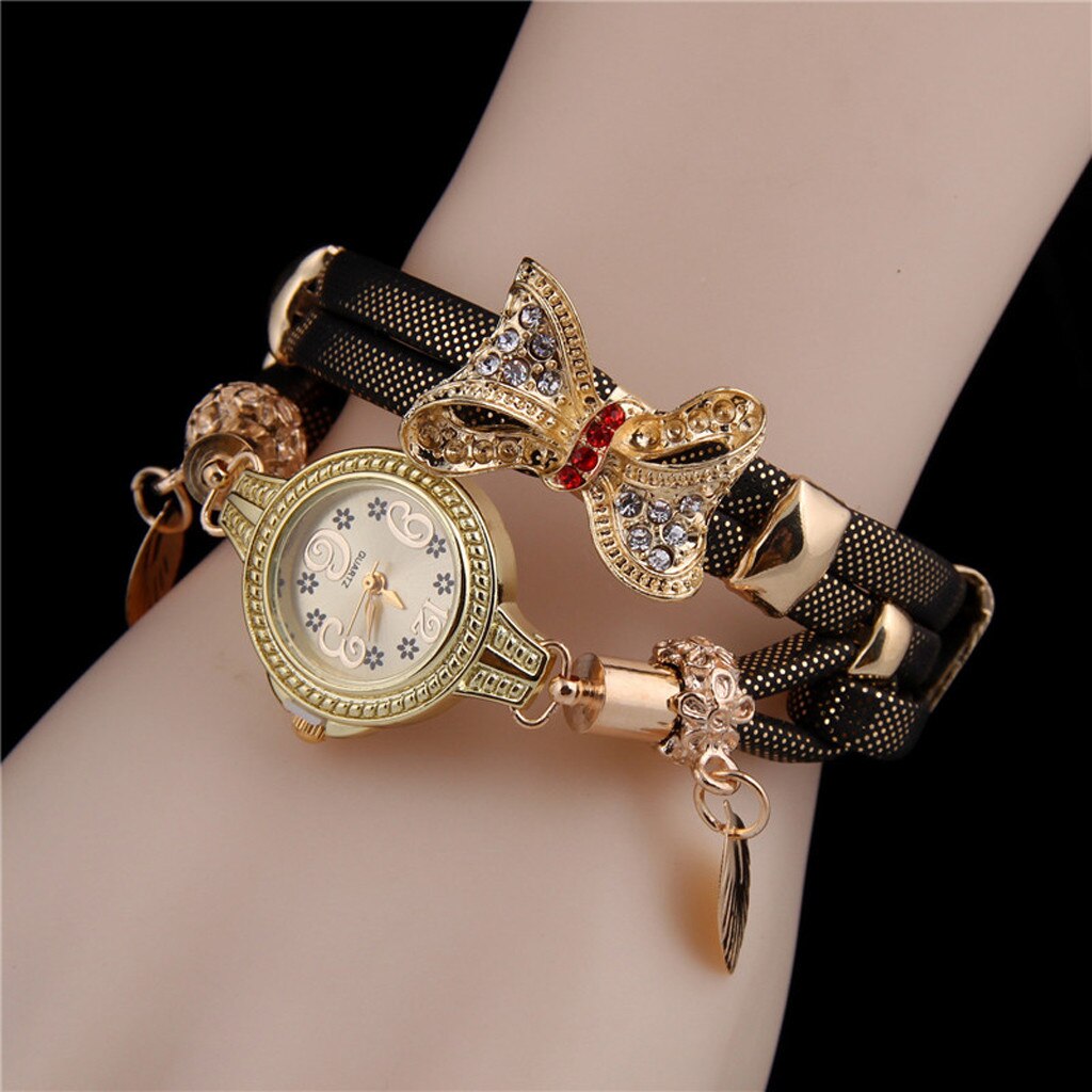 Vrouw Horloges Horloges Vlinder Retro Strass Armband Horloges Vrouwen Mooie Bruiloft Quartz Horloges Relogio Feminino # CN20