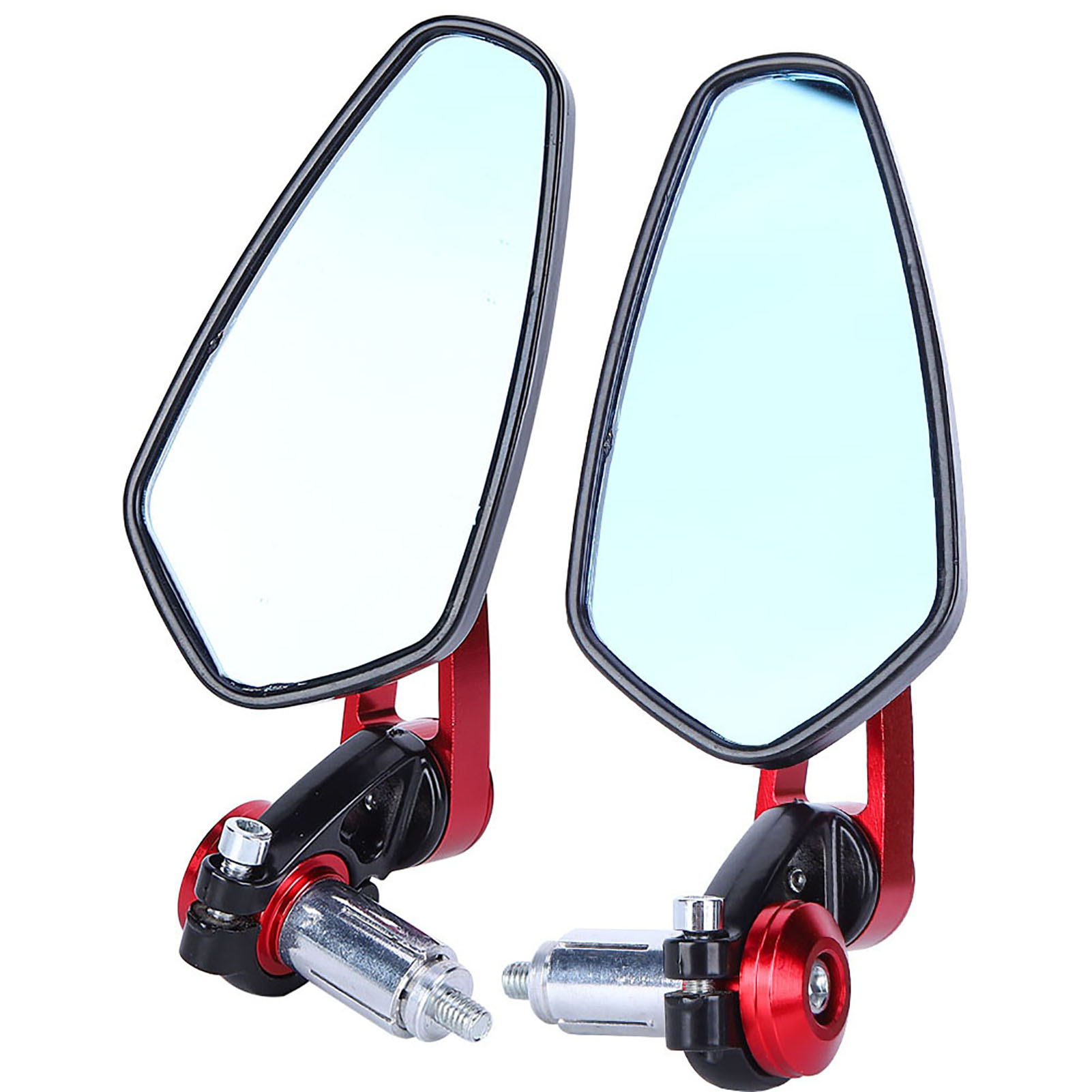 Universele Motorfiets Aluminium 7/8 "22Mm Bar Kant Achteruitkijkspiegels Rood En Blauw: Army Green