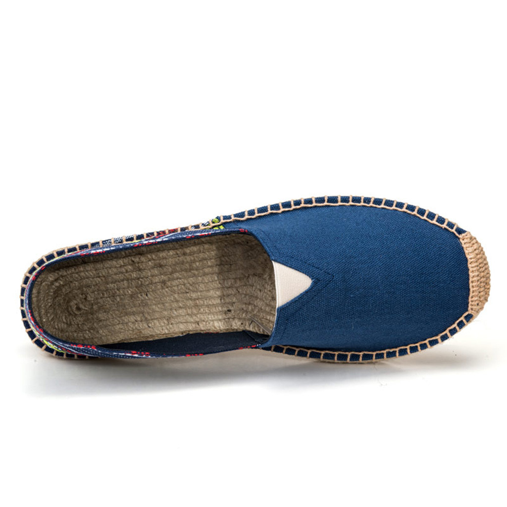 casual shoes Sole Women Handmade Lightweight Espadrilles Slip on Casual Canvas Loafers Ladies Flat Shoes Size