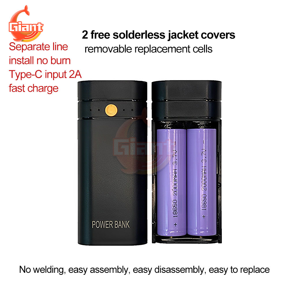 2X18650 Batterij Oplader Case USB Power Bank Case Kit DIY Snel Opladen Power Bank Shell Case Box Draagbare Lading opbergdoos