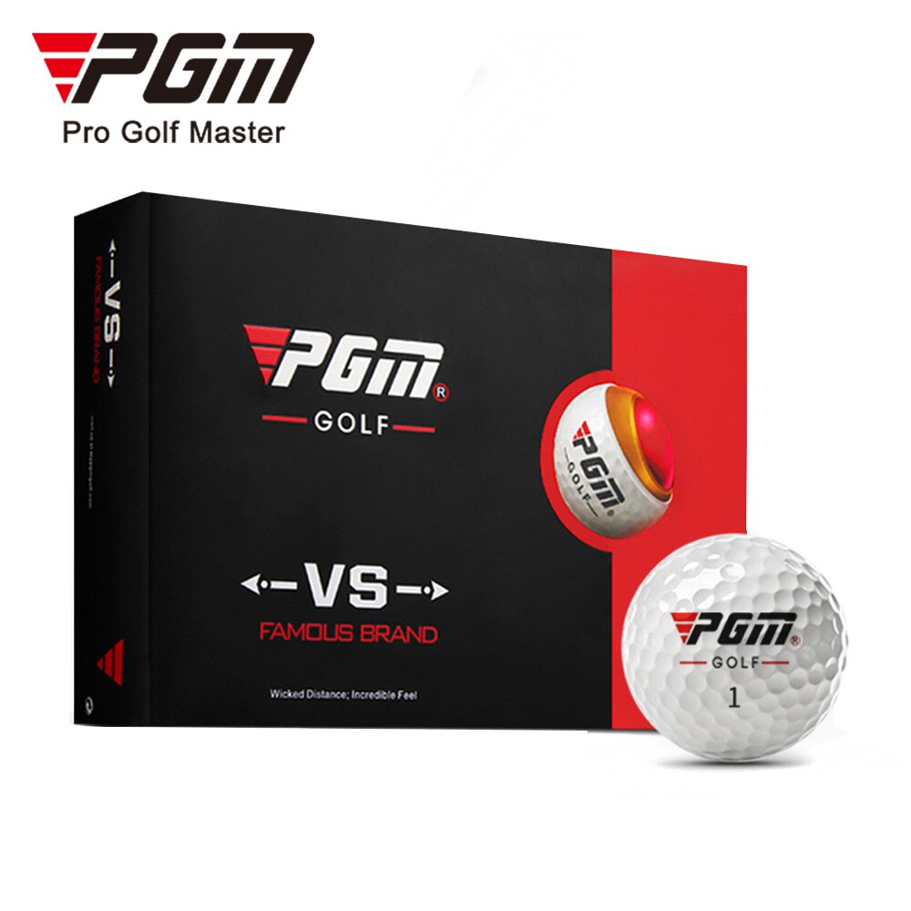 PGM Durable Golf Ball Three Layer Soft Durable Cover Ball Tournament Golf Balls With Box: 12PCS