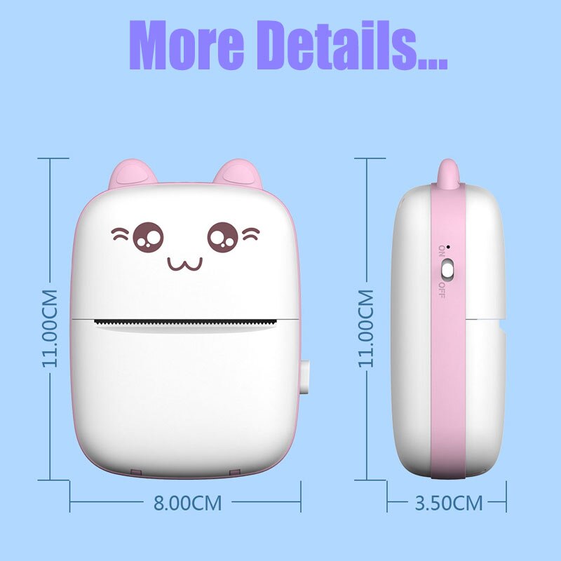 mini Kot C9 bezprzewodowy kieszonkowy rozmiar Bluetooth przenośny termiczny papier fotograficzny drukarka robić 58mm etykieta druku notatka android telefon z IOS