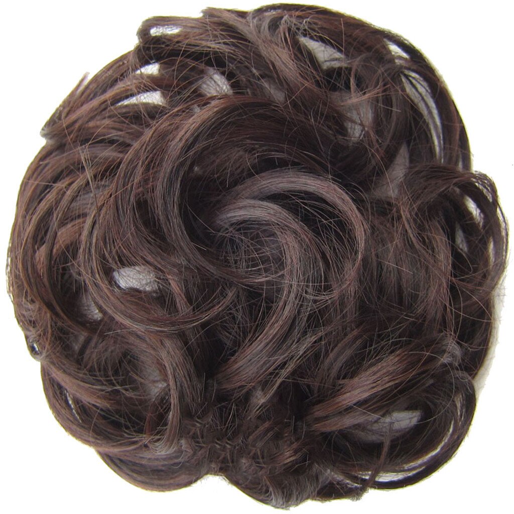 Hair Circle Wigs Synthetic Hair Ring Messy Wrap For Hair Extension Donut Curly Elastics Women Hairs Tail Ponytail Accessory: G