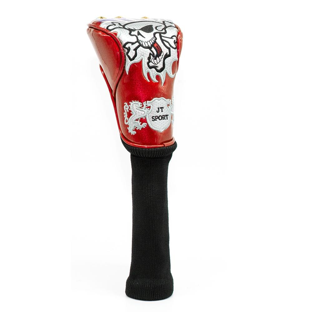 golf klubb headcover hodeskalle sjåfør tre hode dekke fairway tre dekke hybrid dekke med lang hals: Farleden
