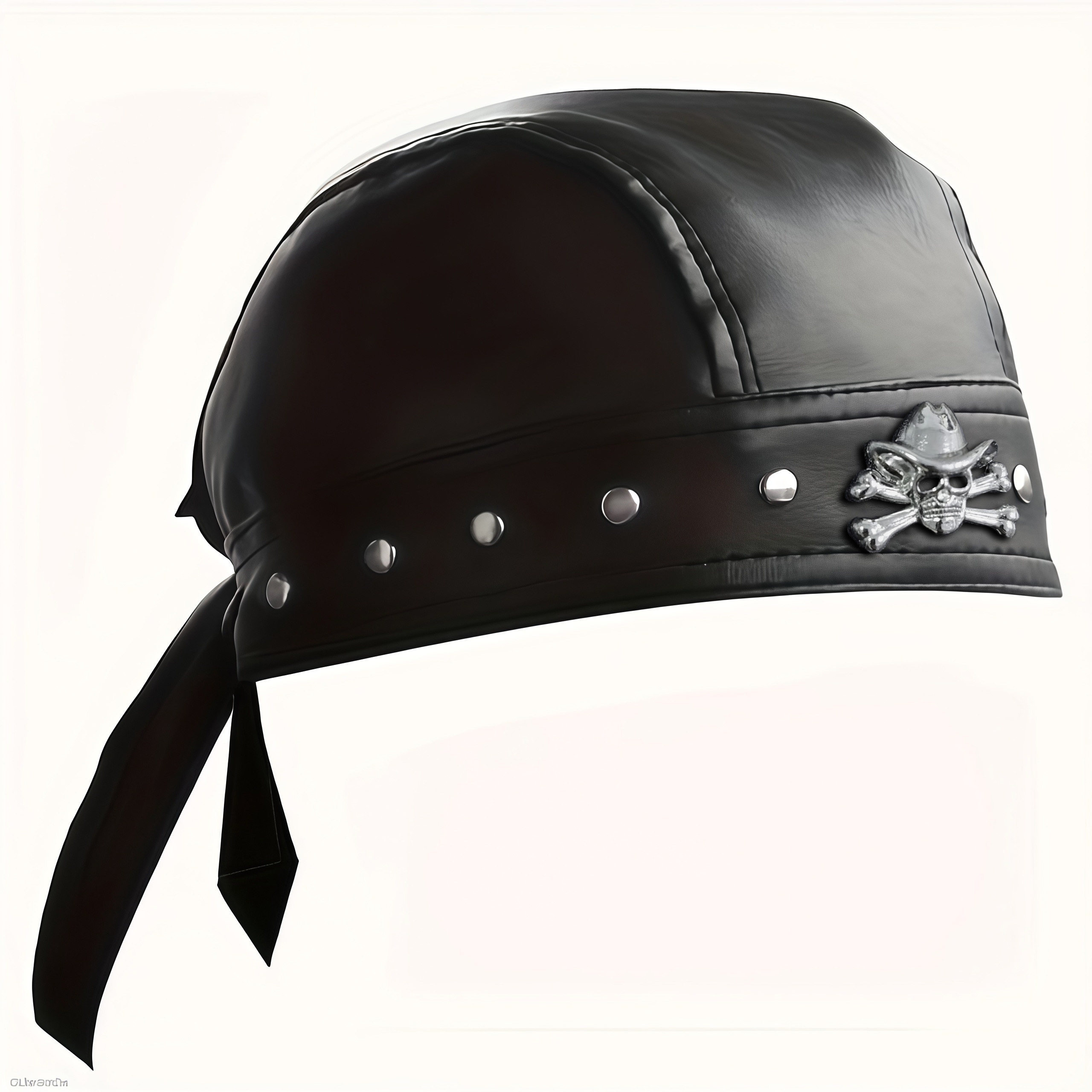 Casque de moto Bandana crâne en cuir noir – d'Halloween paresseux pour cosplay de motard urbain: Violet