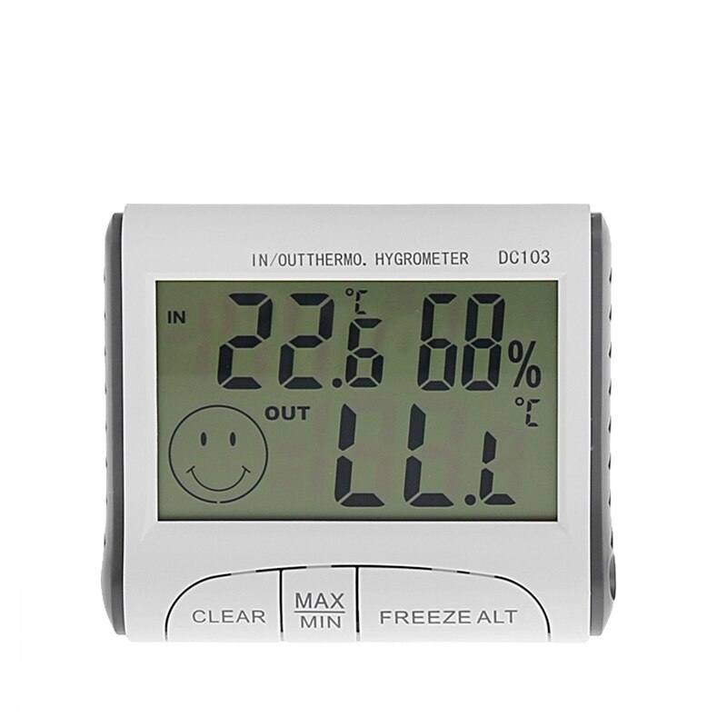 Digital lcd utomhus inomhus vädertermometer fuktmätare testverktyg