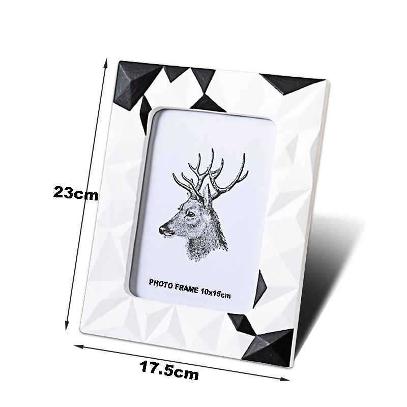 Luxury Light Style Handmade Ceramic Photo Frame 10X15 13X18cm Photo Frame Photo Frames: white frame 6inch